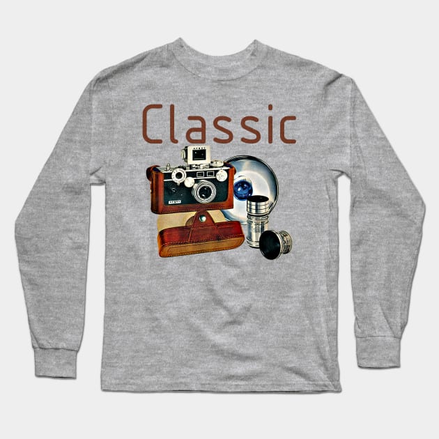 Classic camera Long Sleeve T-Shirt by WickedNiceTees